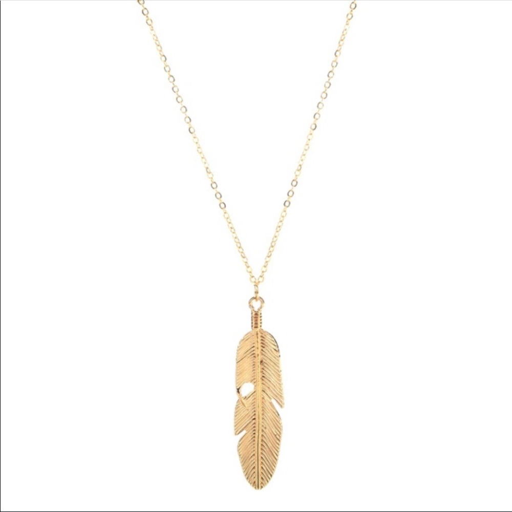 🔅CCO🔅 5⭐️RATED⭐️ Gold Leaf Pendant Necklace - Picture 3 of 5